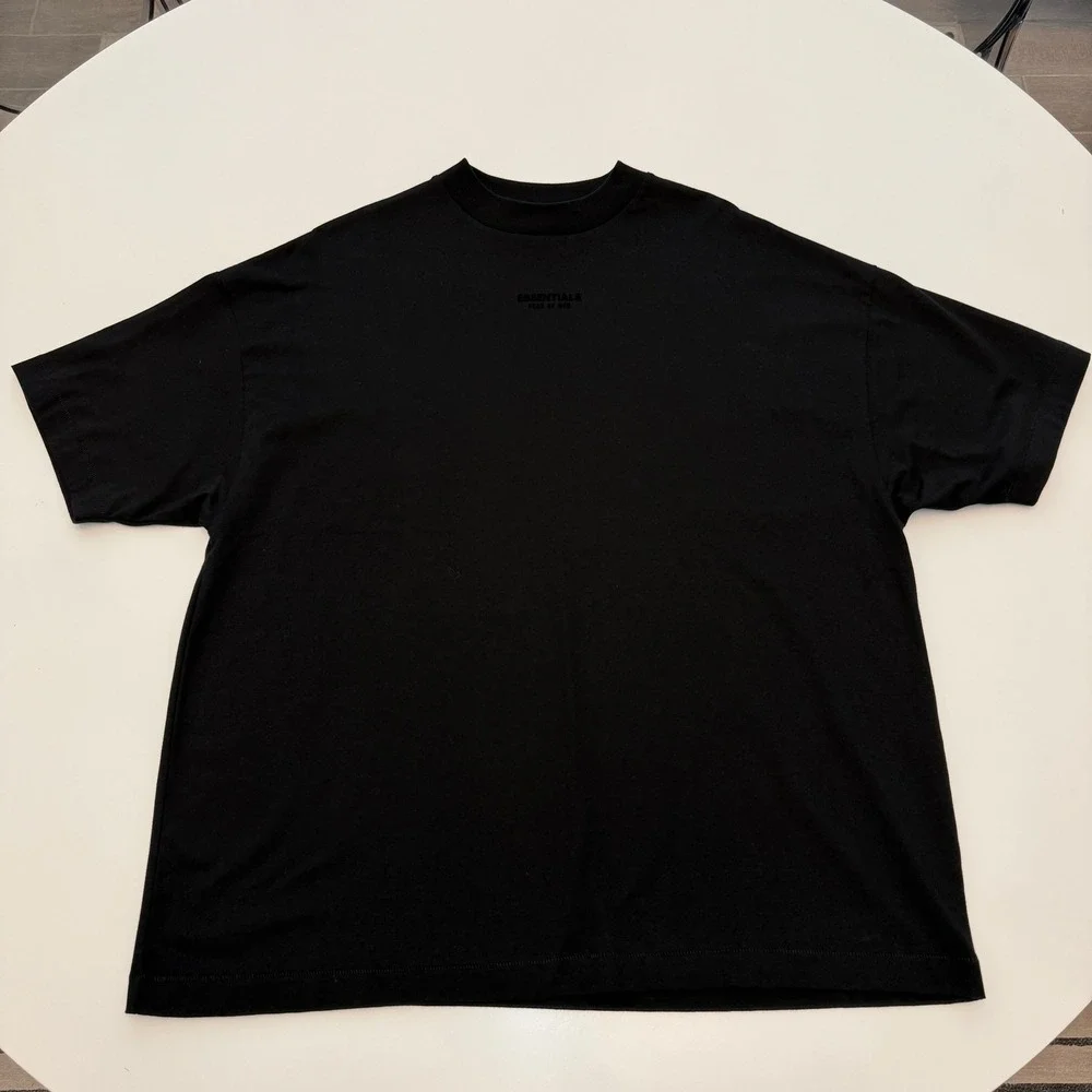 Fear of God Essentials Tonal Logo Black 100% Cotton T-Shirt Mens‎ Small